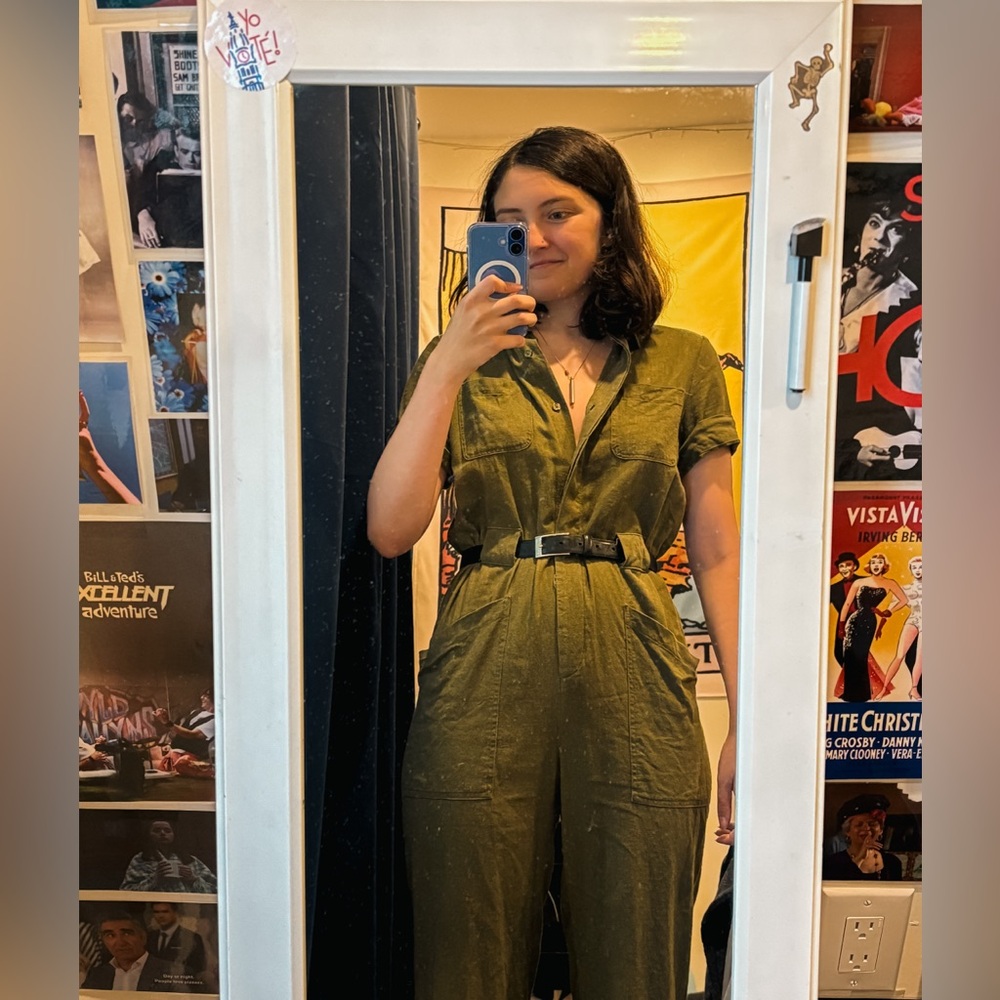a new day Olive Belted Jumpsuit
